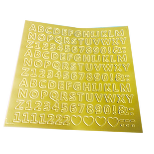 出生手脚印泥装饰数字母DIY金色字母数字贴金卡铭牌定制胶水胶棒