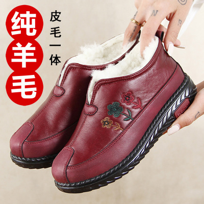 老北京布鞋冬季加厚纯羊毛鞋子
