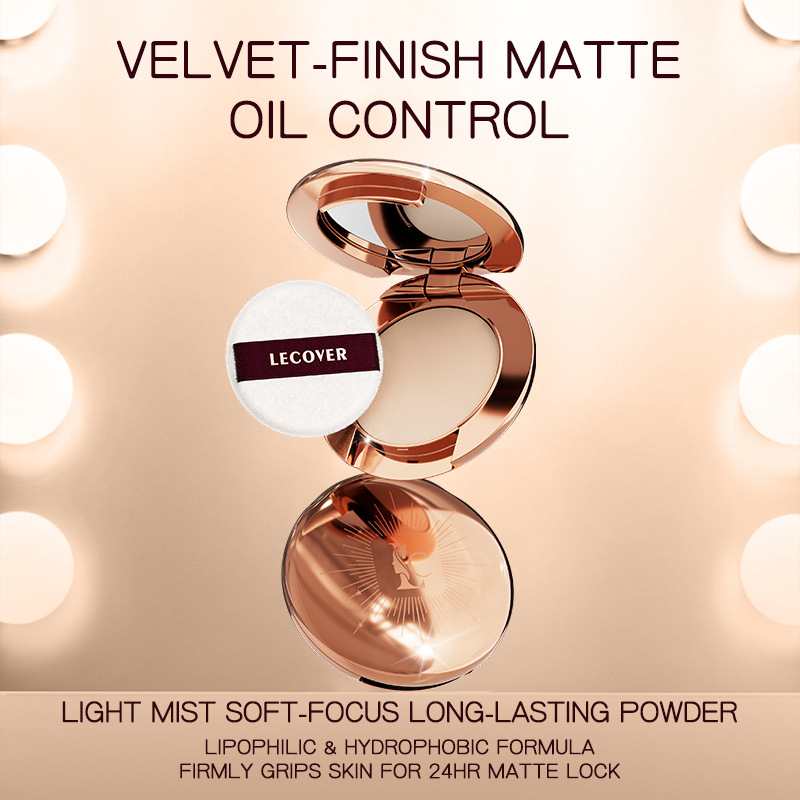 LC出油定妆持久补妆控油粉饼女提亮遮瑕持妆遮瑕持妆柔焦蜜粉饼女