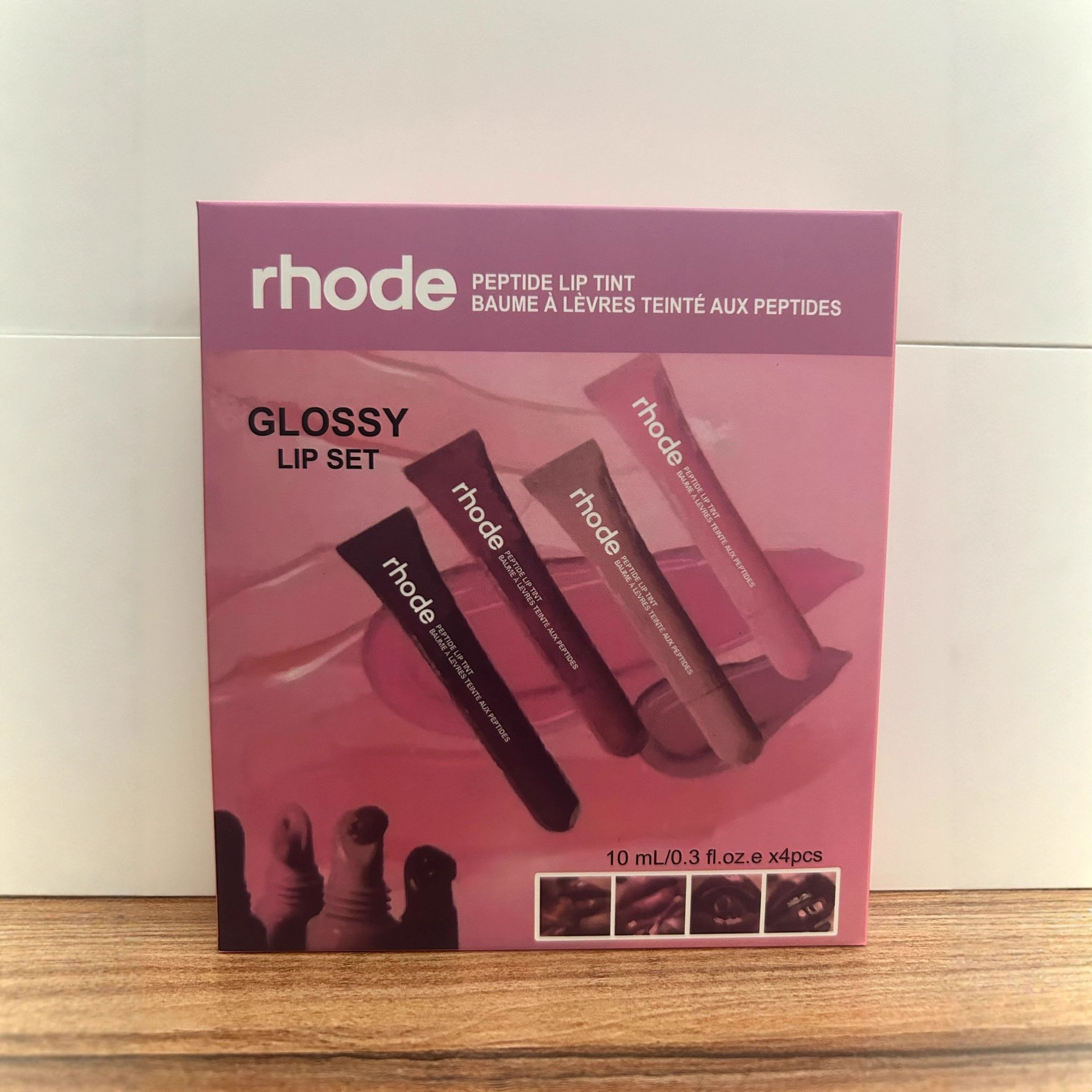 跨境rhode海莉唇釉保湿有色hailey润唇膏4件套护唇口红