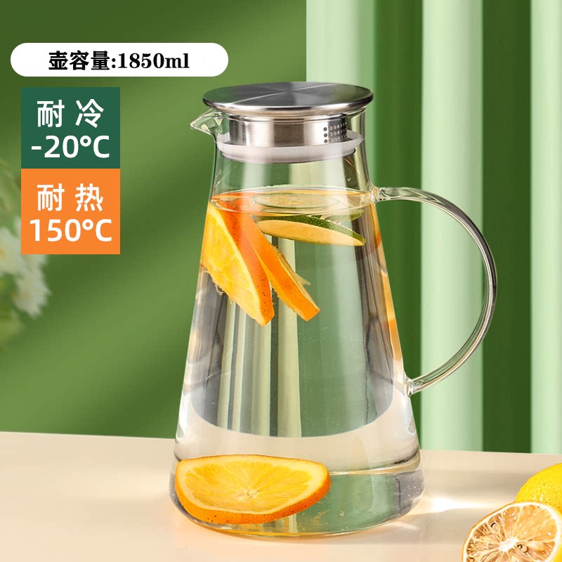 【可明火加热】高硼硅玻璃冷水壶图片