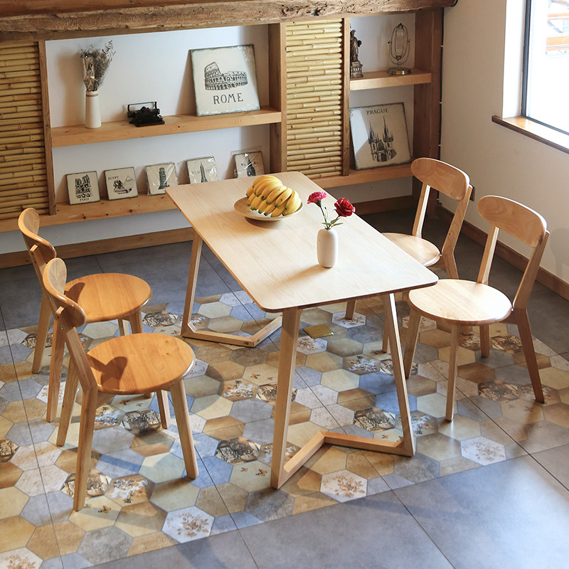 Restaurant Tea shop Café Tables and chairs combination Northern Europe modern Simplicity leisure time solid wood table Negotiate Front cassettein the Business/Office Furniture , Office Furniture , Public leisure series , Dining Series  category - from Buy2taobao.com to provide professional Taobao agent buy service