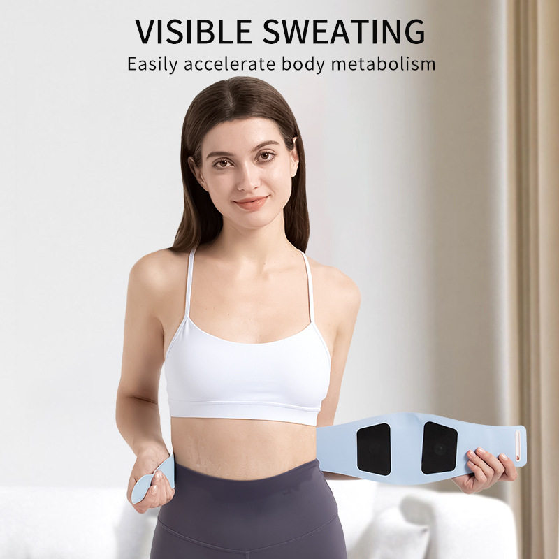 EMS腹部健身仪按摩电热敷腰带石墨烯电加热护腰暖宫带微电流震动