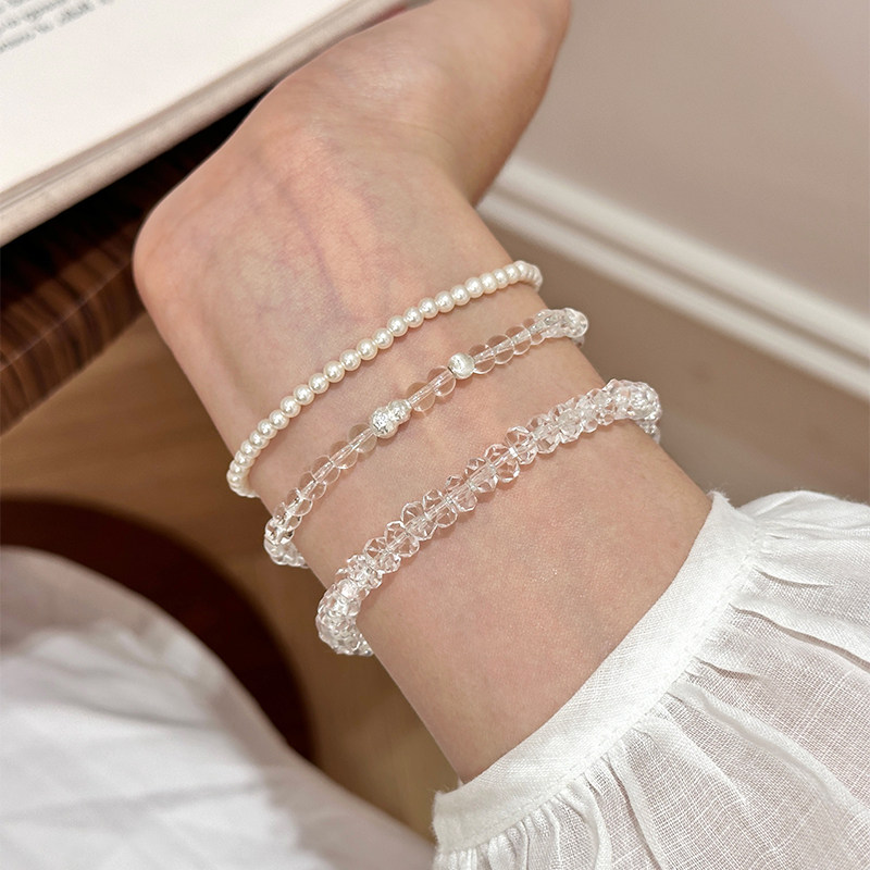 谷岚「白开水」天然白水晶手串女情绪稳定手链夏天碎冰冰葫芦配饰,饰品/流行首饰/时尚饰品新,手链,淘宝优惠券,粉丝福利购,淘宝优惠卷