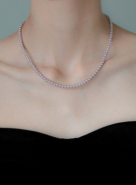 Southery曼塔玫瑰色施家珍珠项链