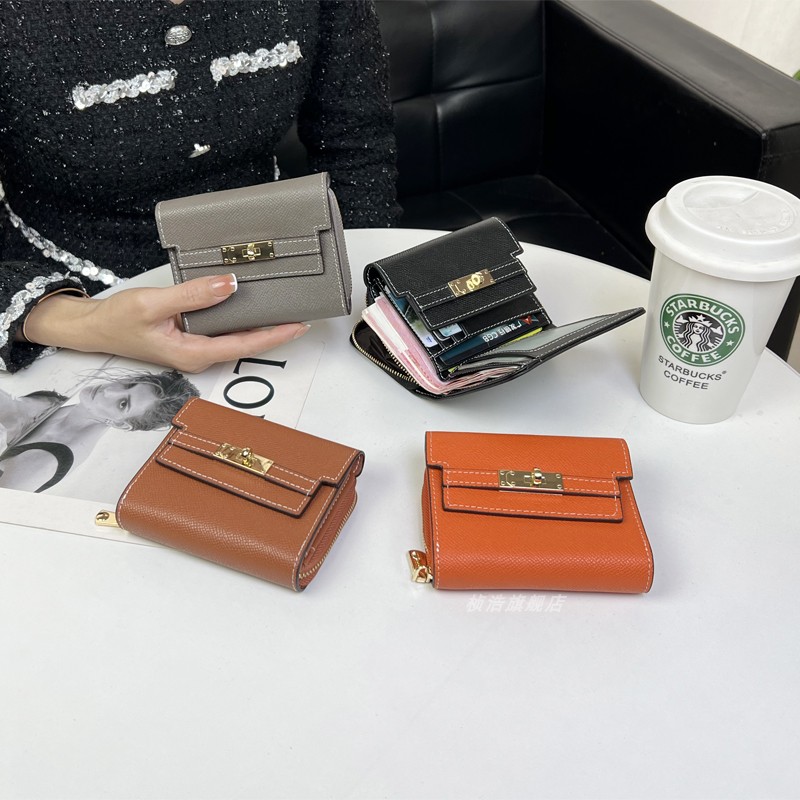 时尚多功能短款折叠小钱包