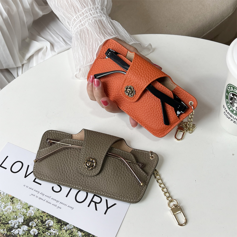 便携式眼镜包真皮眼镜收纳包新品