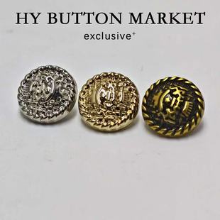 装 HY圆形时尚 polo衫 百搭小香风金属纽扣西装 饰扣 大衣风衣外套开衫