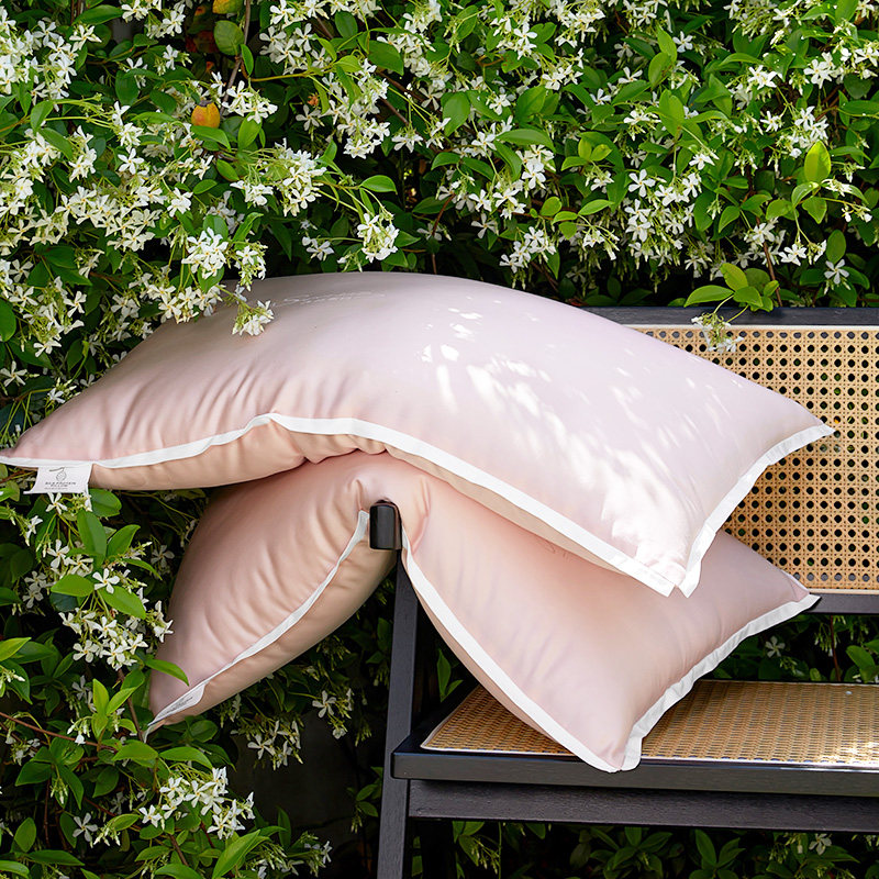 高端蚕丝低枕超柔软薄枕头护颈椎枕芯家用助睡眠单人矮枕一对拍2