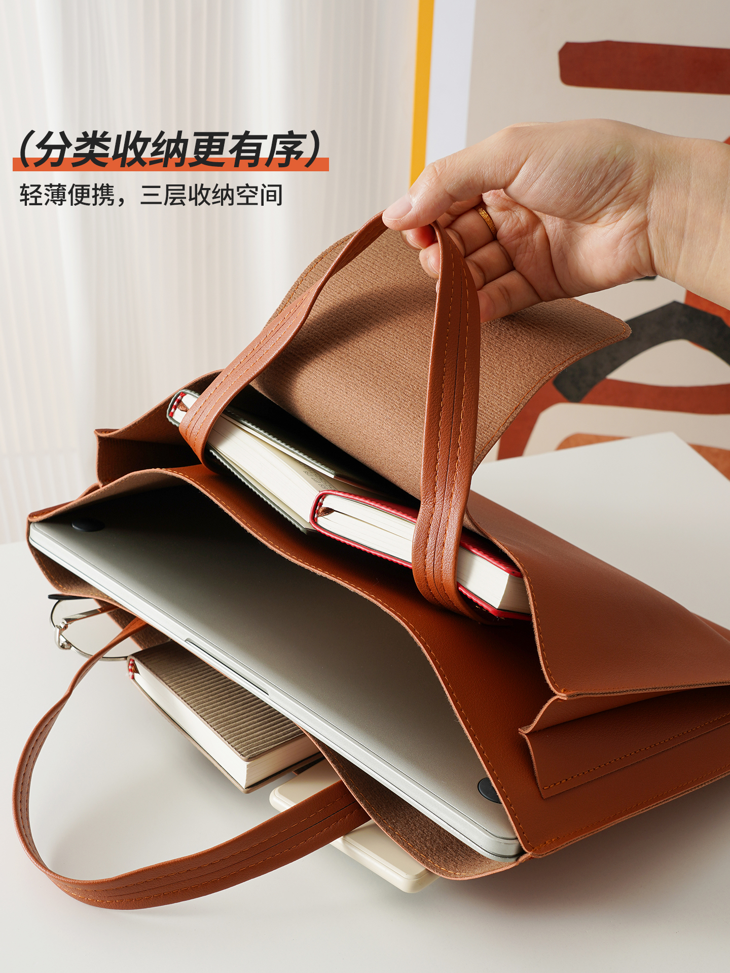 A4皮质文件袋档案袋大容量按扣文件夹文件包加厚防水商务公文袋子