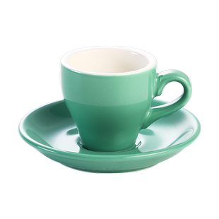 瓷掌柜 80ml加厚浓缩陶瓷咖啡杯套装创意 意式下午茶特浓咖啡杯碟