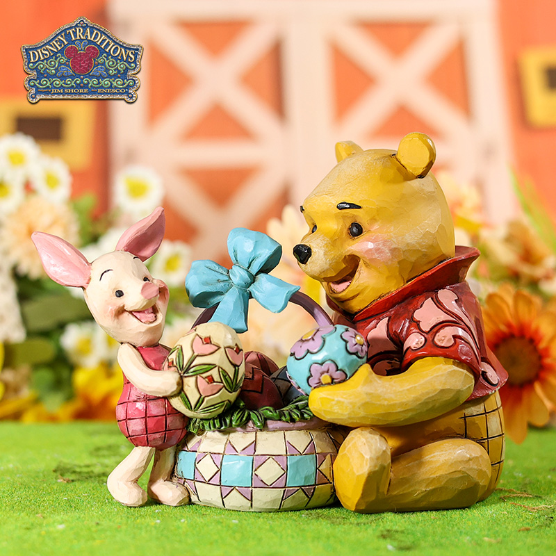 enesco小熊维尼与小猪皮杰手办