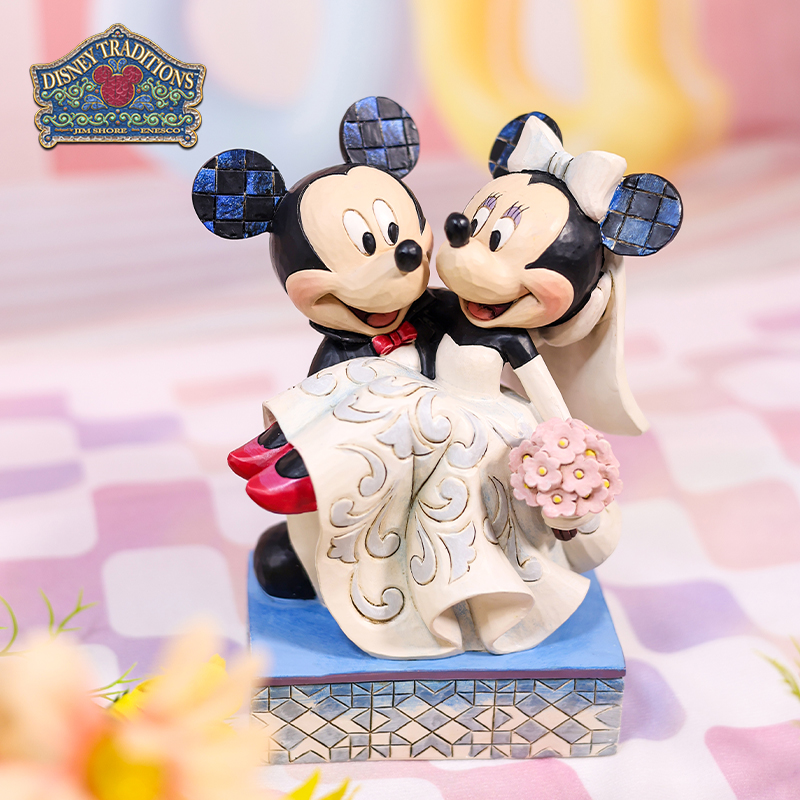 米奇结婚摆件手办enesco