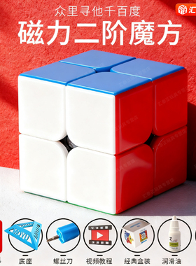 二阶魔方磁力版RSM2x2M三阶3五阶5四阶4正品比赛专用全套益智玩具