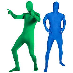 视频后期特效制作绿幕隐身衣背景抠像透明衣一体分体衣影视剧组电影拍摄抠图衣表演服饰道具隐形衣绿手套头套