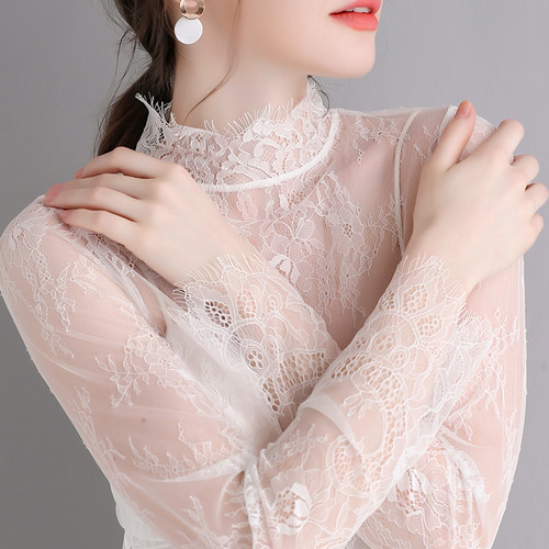 透明白色性感洋气风镂空蕾丝薄纱