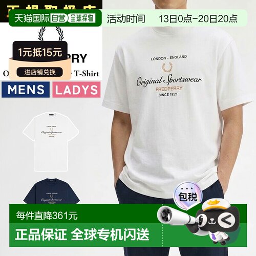 日本直邮FRED PERRY Original Sportswear 短袖T恤 M2407