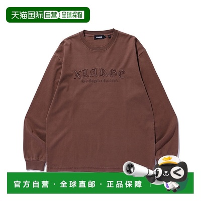 1h可退 日本直邮XLARGE 男女同款老英文字母刺绣长袖T恤 10125201