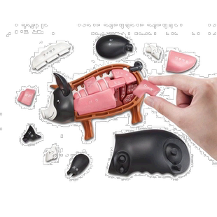 【日本直邮】MegaHouse拼图美高黑猪拼图3D立体拼图益智玩具