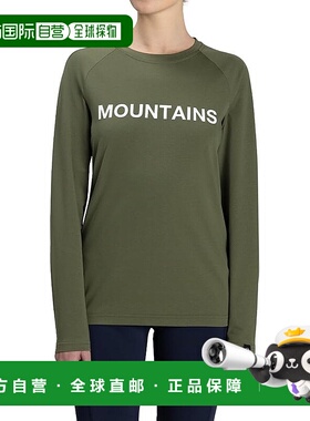 【日本直邮】猛犸象 印花长袖T 恤 女款 1016-01040 苔绿色户外