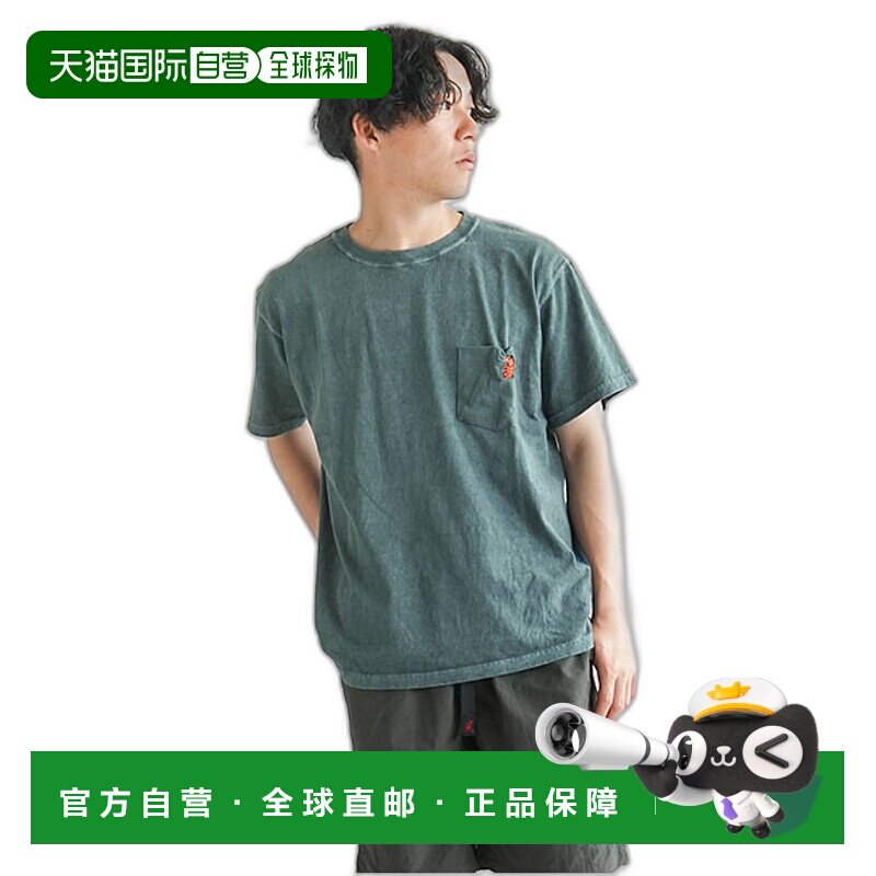 日本直邮GOOD ON WOODY BULLDOG 垂坠刺绣短袖口袋 TEE 斗牛犬垂T