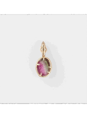 日本直邮日潮 agete 阿卡朵K10绿碧玺吊坠混合色 均码宝石钻石