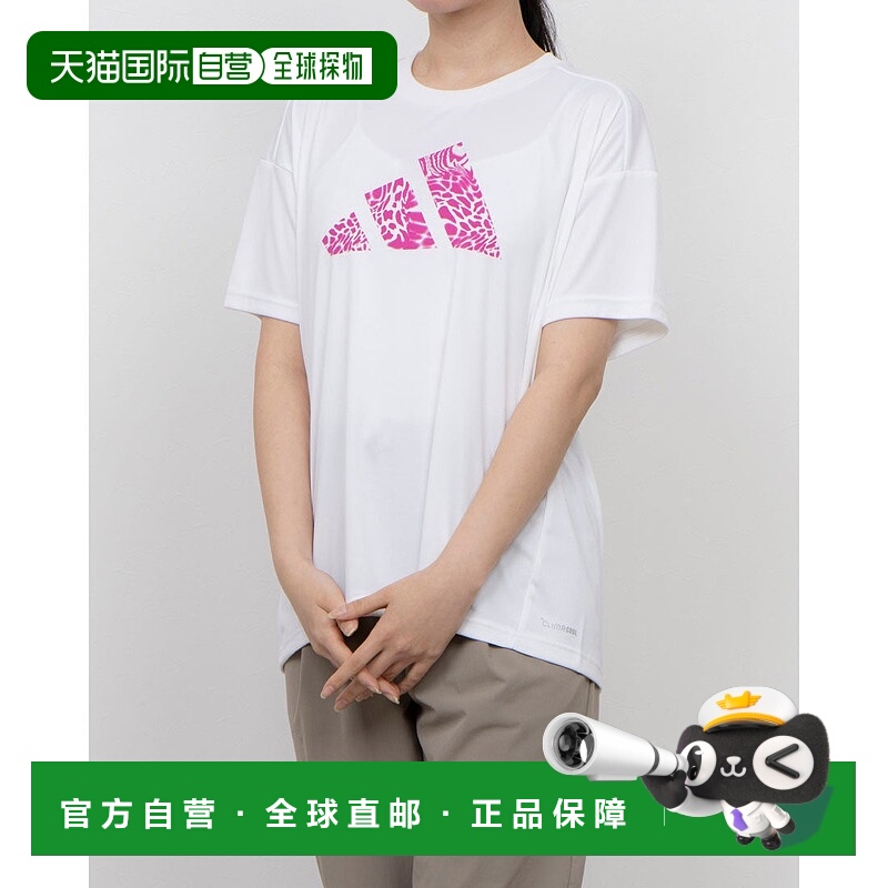 日本直邮 W CAMO LOGO 女士半袖机能T恤 AP KA1025 白色运动