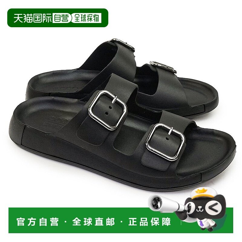 日本直邮ECCO 2ND COZMO 男士皮革凉鞋（500934）采用大扣真皮休