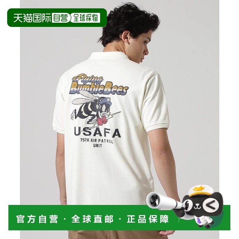 日本直邮AVIREX DS FADE WASH EMB POLO BUMBLE 马球衫 [AV1129EM