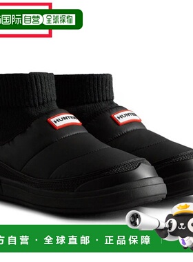 日本直邮Hunter 女士 Inout 针织袖口拖鞋靴WFS2265REN-BLK