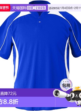 【日本直邮】DESCENTE男士棒球衫 DB110B 皇家蓝 x 小白 (ROWH) X