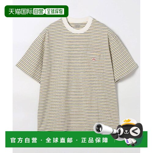日本直邮Danton 男装 条纹短袖口袋T恤 1027178200153