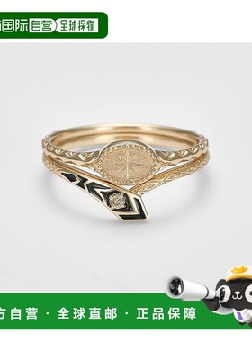 日本直邮日潮 agete 阿卡朵限定款K10 钻石 套戒