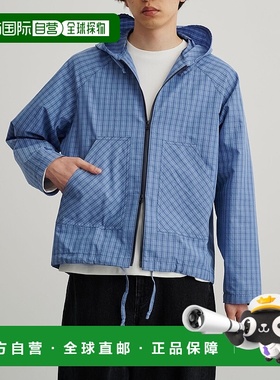 1h可退 日本直邮PUBLIC TOKYO 男士轻盈格纹连帽衬衫 155200005