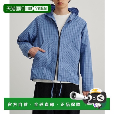 1h可退 日本直邮PUBLIC TOKYO 男士轻盈格纹连帽衬衫 155200005