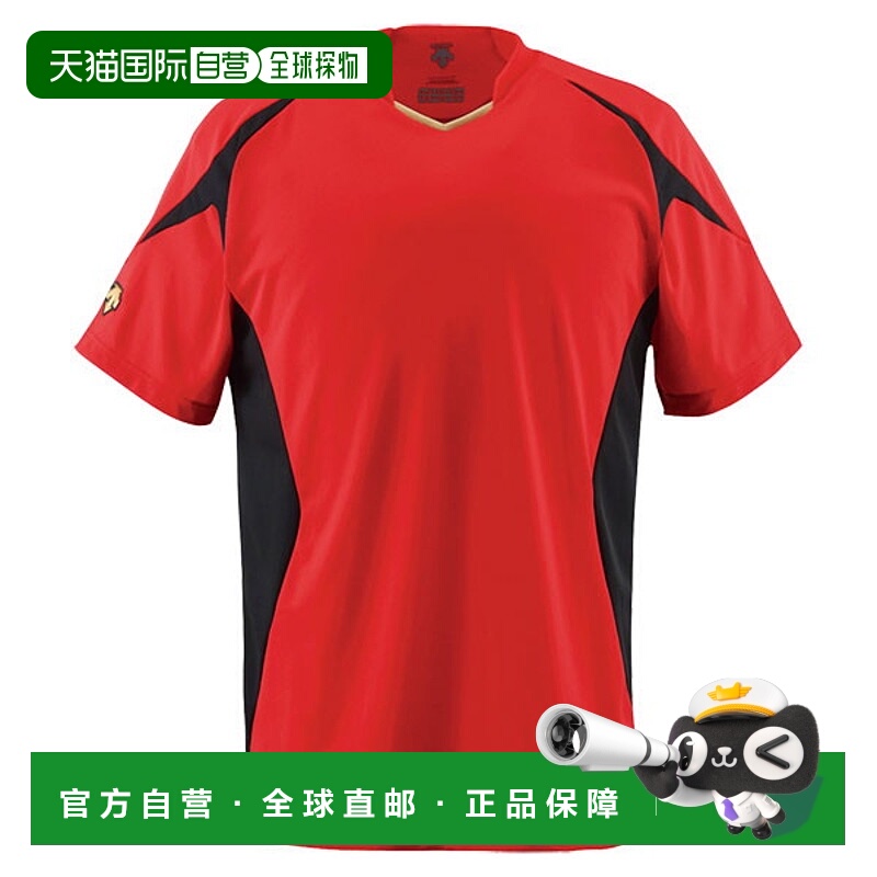 日本直邮Descente 棒球衫 DB116 RED 红色 男士潮牌设计感小众
