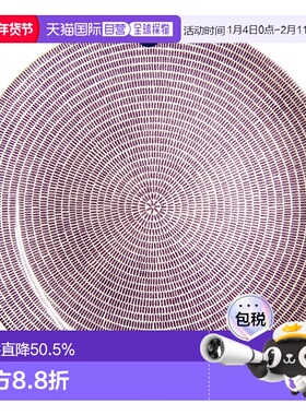 日本直邮ARABIA奥碧雅24小时系列Avec紫色盘家用餐具精致26cm