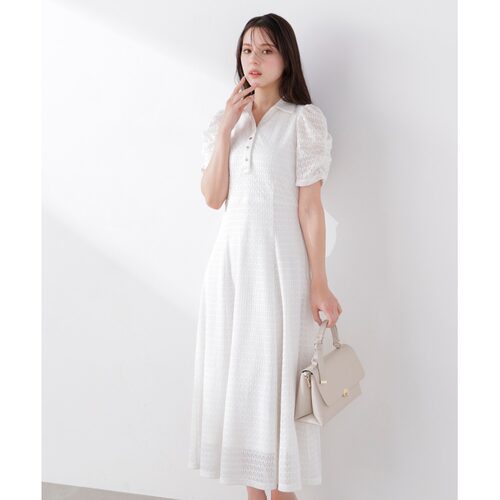 1h可退 日本直邮PROPORTION BODY DRESSING 女士弹力蕾丝立领连衣