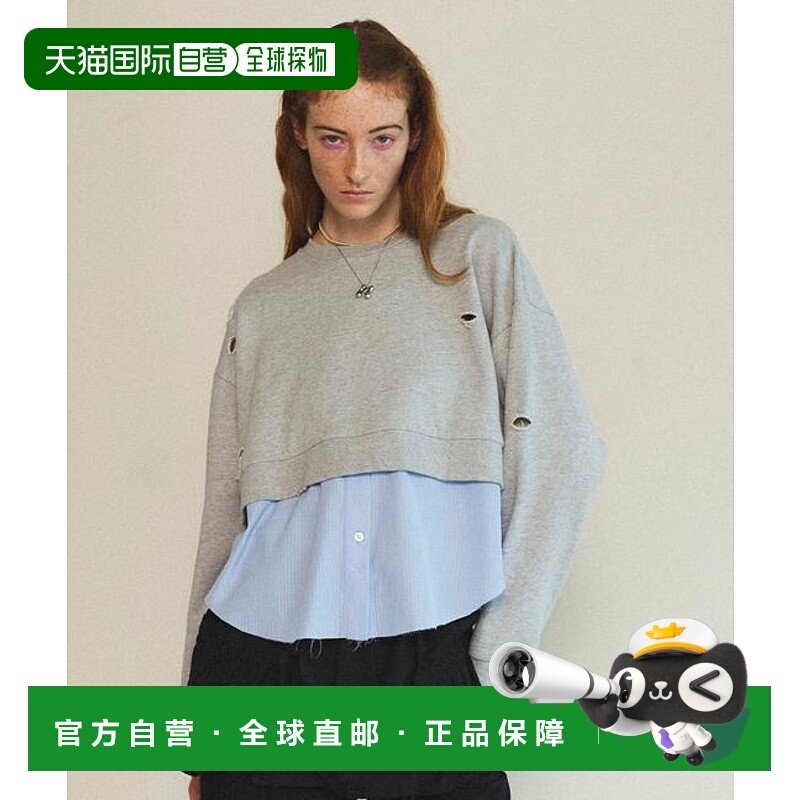 1h可退 日本直邮MAISON SPECIAL 衬衫叠层碎花处理卫衣运动