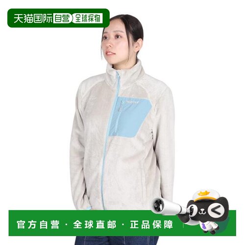 日本直邮Marmot 女士抓绒夹克 TSAWF048-LGRAY 灰色户外