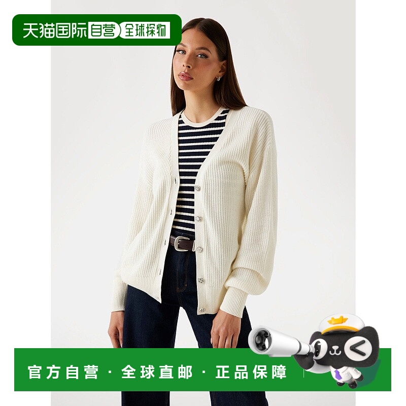 日本直邮GUESS LS Vn Jamie Cardi针织开衫