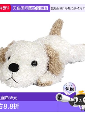 【日本直邮】SHINADA软萌可爱趴姿小狗毛绒公仔 S 白色情人礼物