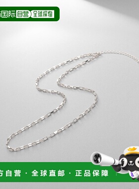 1h可退 日本直邮COCOSHNIK 女士银色方链项链 38cm 7673139399990