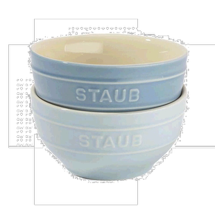 【日本直邮】Staub 陶瓷碗 马卡龙蓝 12cm 沙拉 配菜 烤箱烹饪