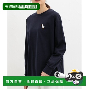 1h可退 日本直邮Honeys 女装 宽松全棉T恤 胸前刺绣设计 58711992