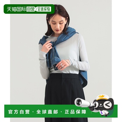 日本直邮Demi-Luxe BEAMS 女装 全棉清凉感 透肤T恤 简约圆领设计