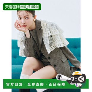 1h可退 日本直邮Lily Brown 女士羊毛混纺中长款西装外套 肩部修