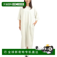 日本直邮New Balance  圆领宽松长款短袖 T恤 女款 灰色 吸汗透气