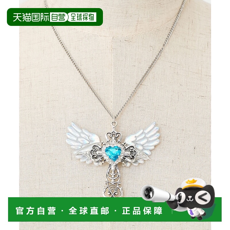 1h可退 日本直邮Diable baiser 女士羽毛十字架次文化系项链 5346