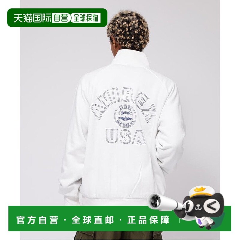 日本直邮AVIREX VARSITY LOGO EMBROIDERY STAND ZIP SWEAT卫衣 [